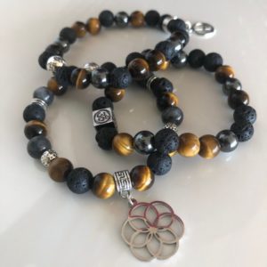 bracelets pierres naturelles triple protection