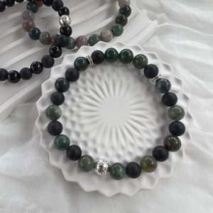 Bracelets en pierres naturelles agate indienne